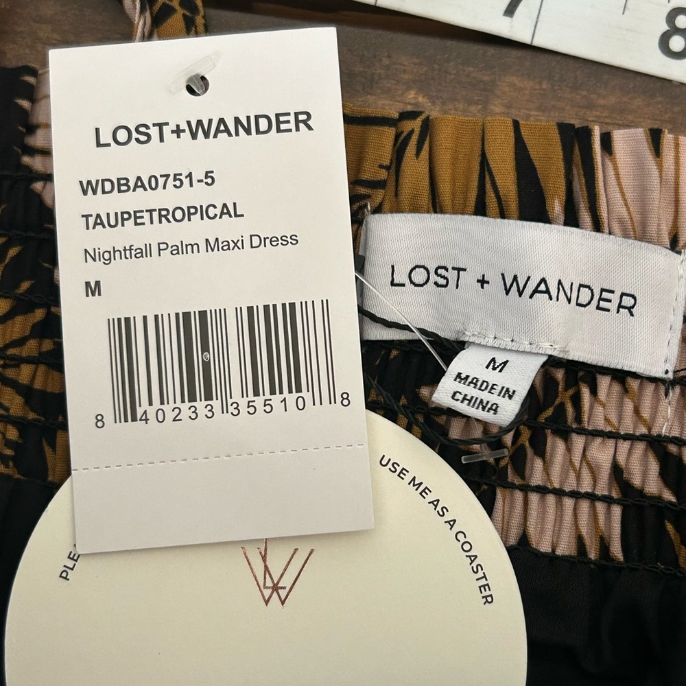 Lost and Wander Nightfall Palm Maxi Dress Medium New U-8 - Picture 5 of 6